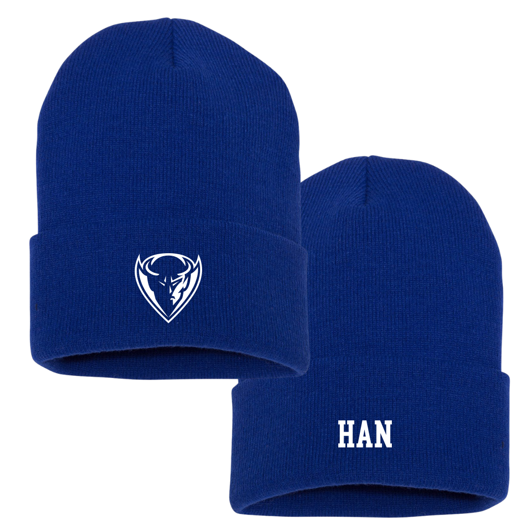 DePaul University Soccer (M) Blue Beanie - #6 Joon Han