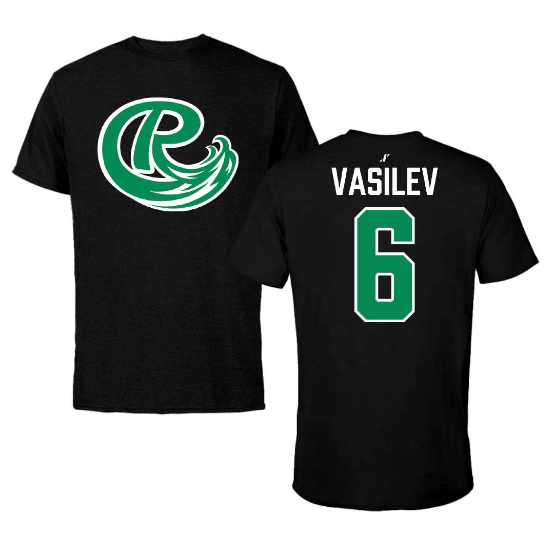 Roosevelt University Soccer Black Performance Tee - #6 Noah Vasilev