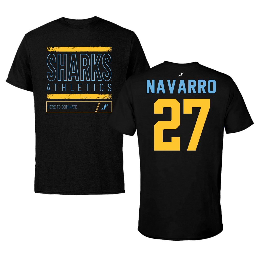 Long Island University Baseball Black Dominate Tee - #27 JC Navarro