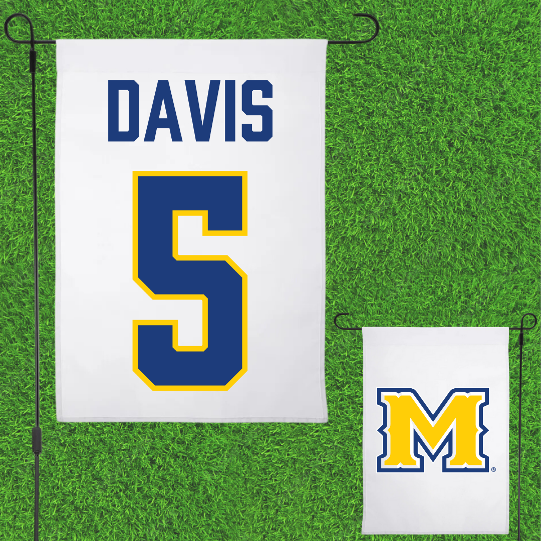 McNeese State University Soccer White Garden Flag - #5 Ella Davis