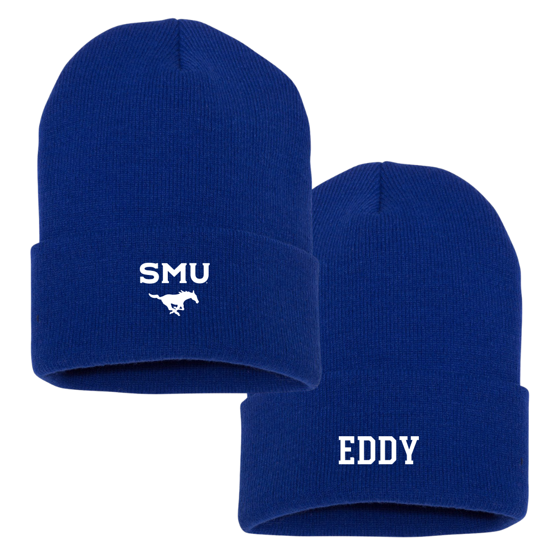 Southern Methodist University Soccer (W) Blue Beanie - #14 Liz Eddy