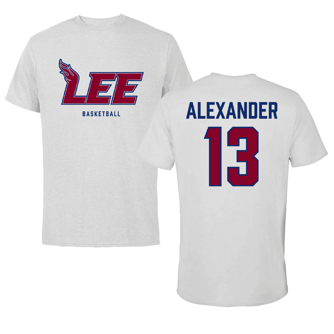 Lee University Basketball (W) Light Gray Performance Tee - #13 Mia Alexander