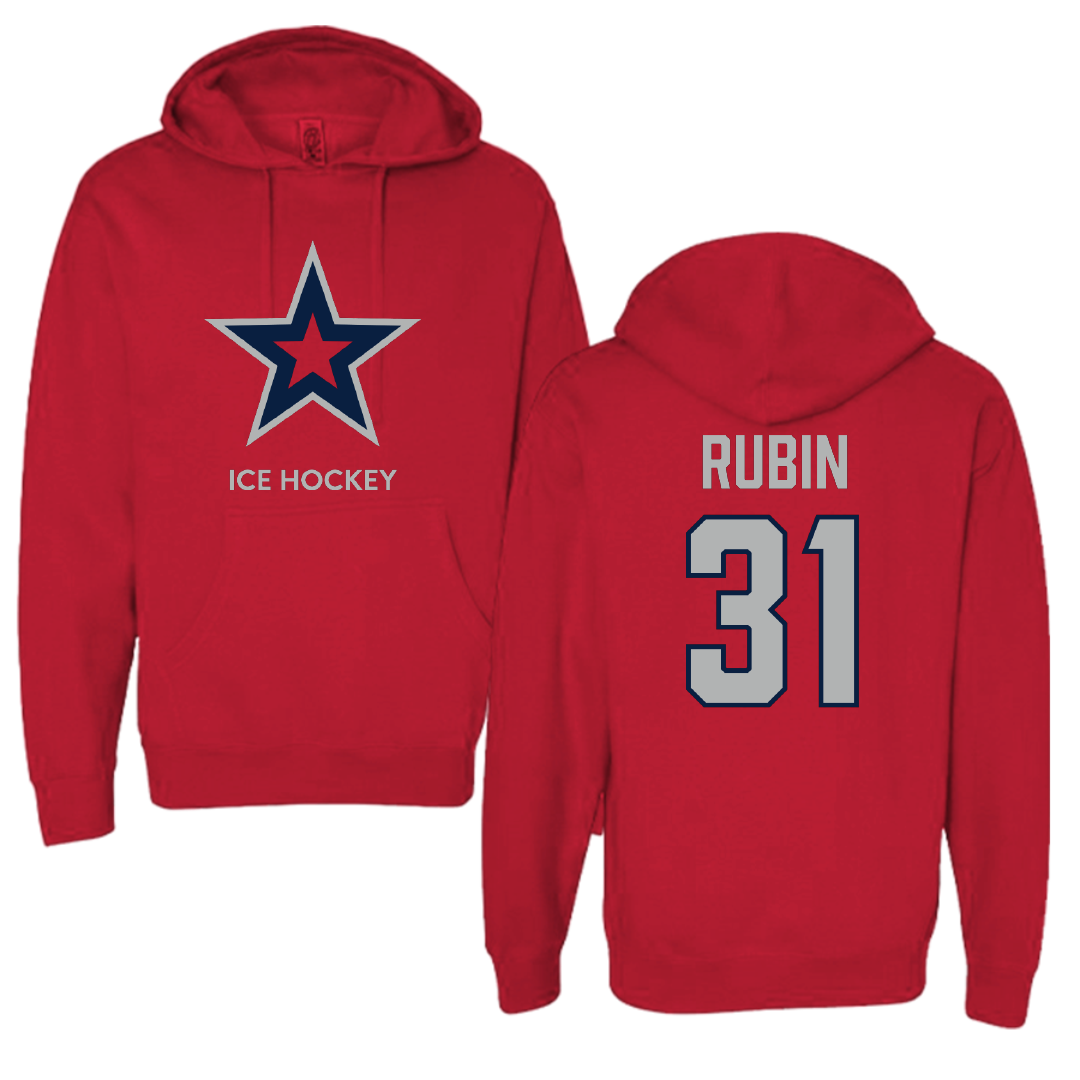 Robert Morris University Ice Hockey (W) Red Mascot Hoodie - #31 Liv Rubin