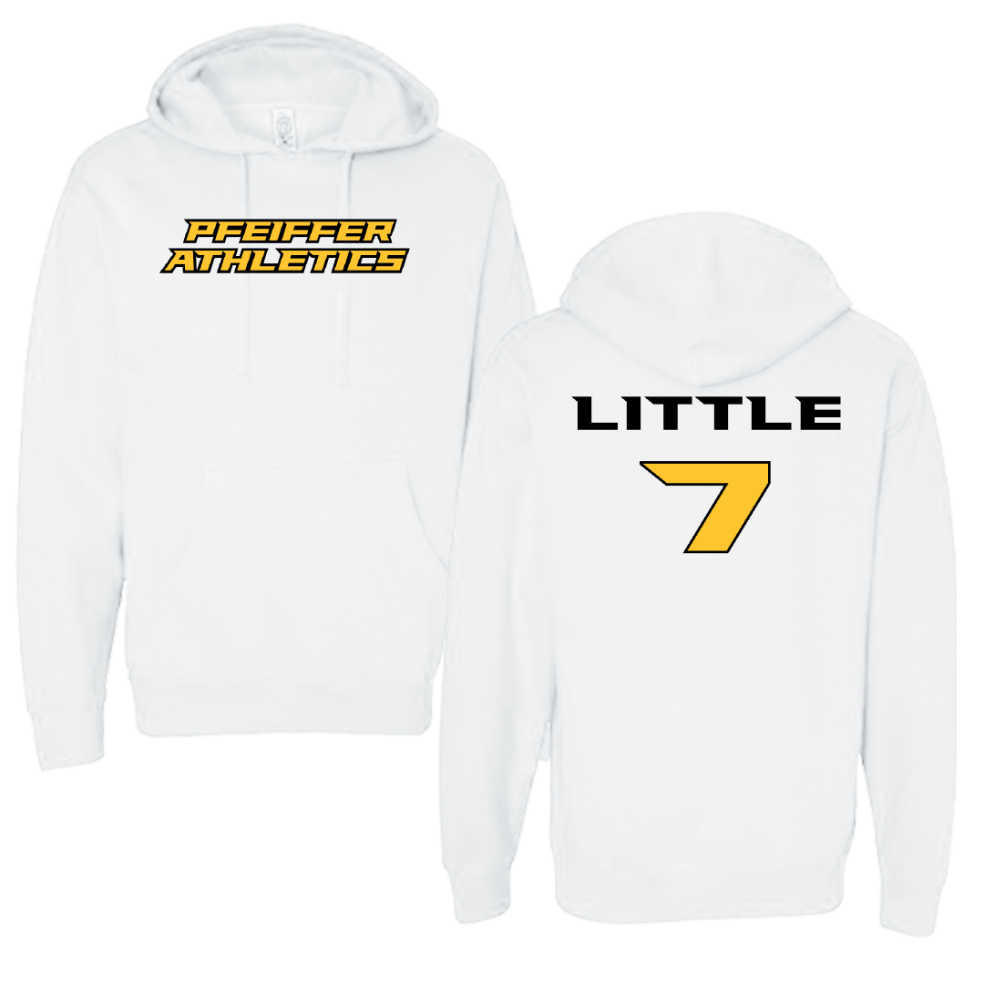 Pfeiffer University Baseball White Hoodie - #7 Josh Little