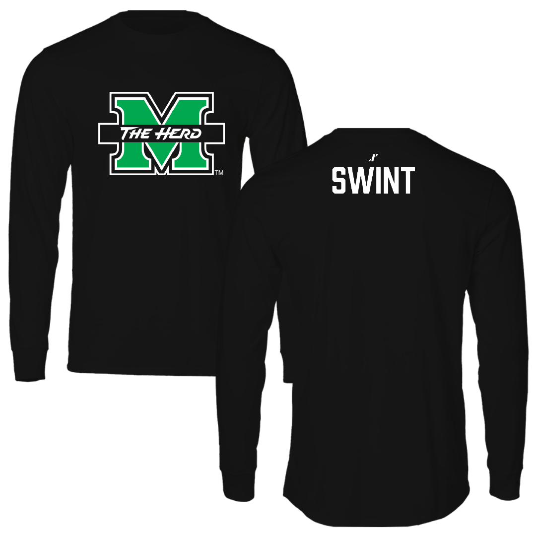 Marshall University TF and XC Black Performance Long Sleeve - Christopher Swint