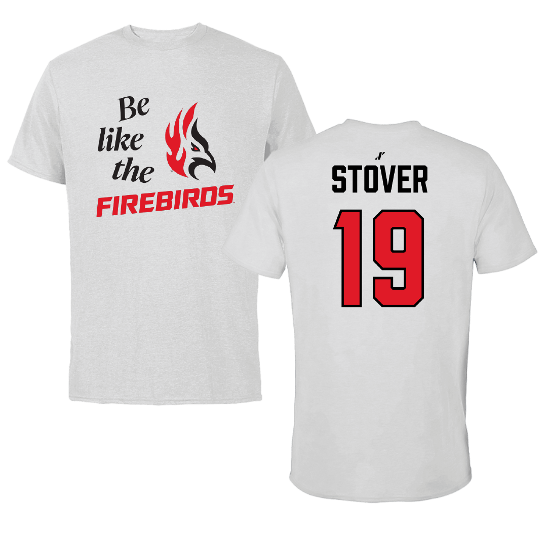 Carthage College Volleyball (M) Light Gray Be Like Us Performance Tee - #19 Erik Stover