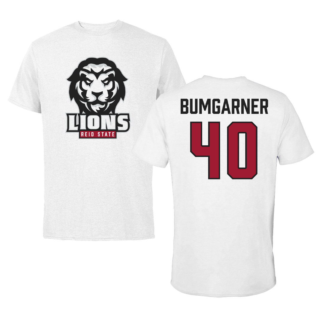 Reid State Community College Baseball White Performance Tee - #40 Jake Bumgarner