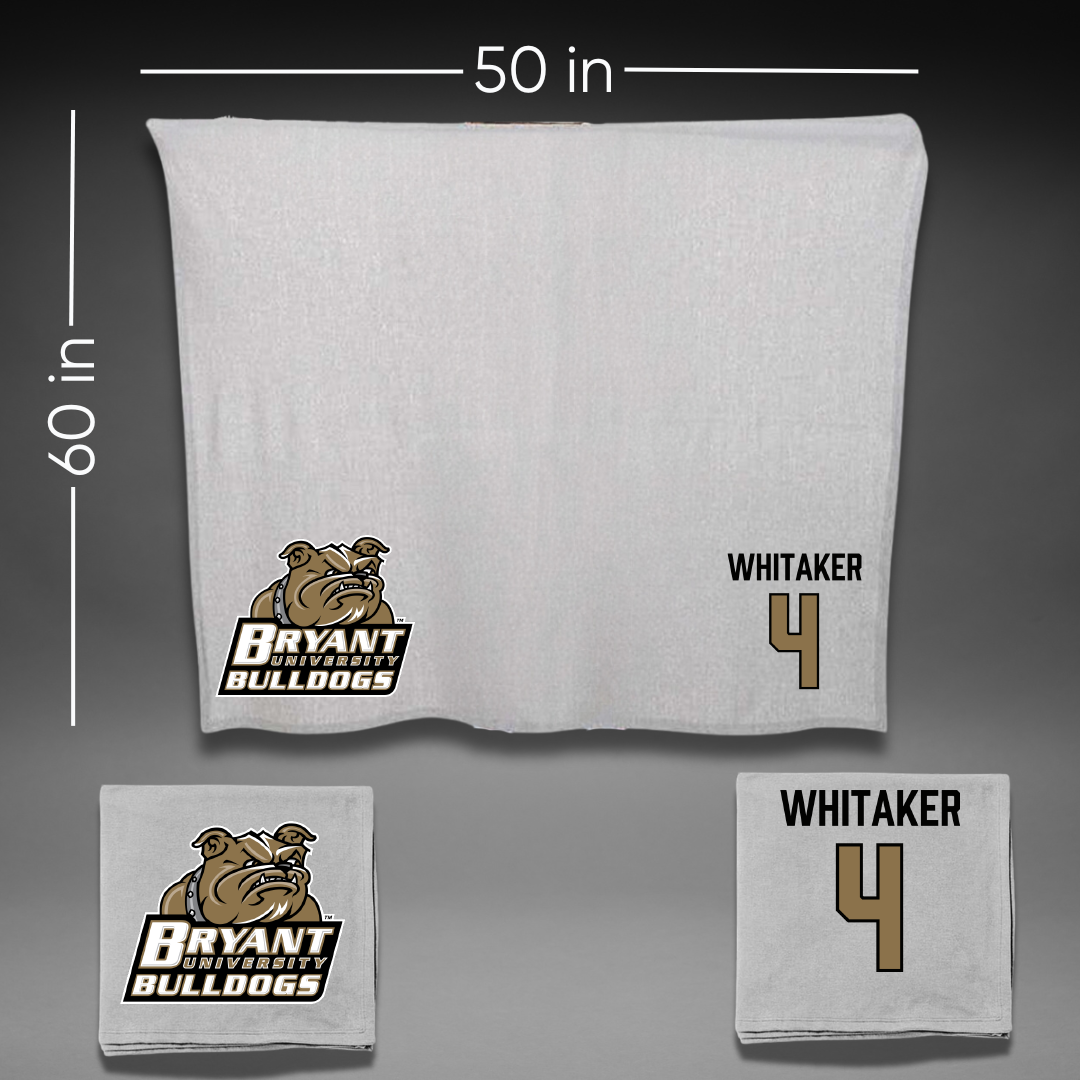 Bryant University Softball Gray Blanket - #4 Keeley Whitaker