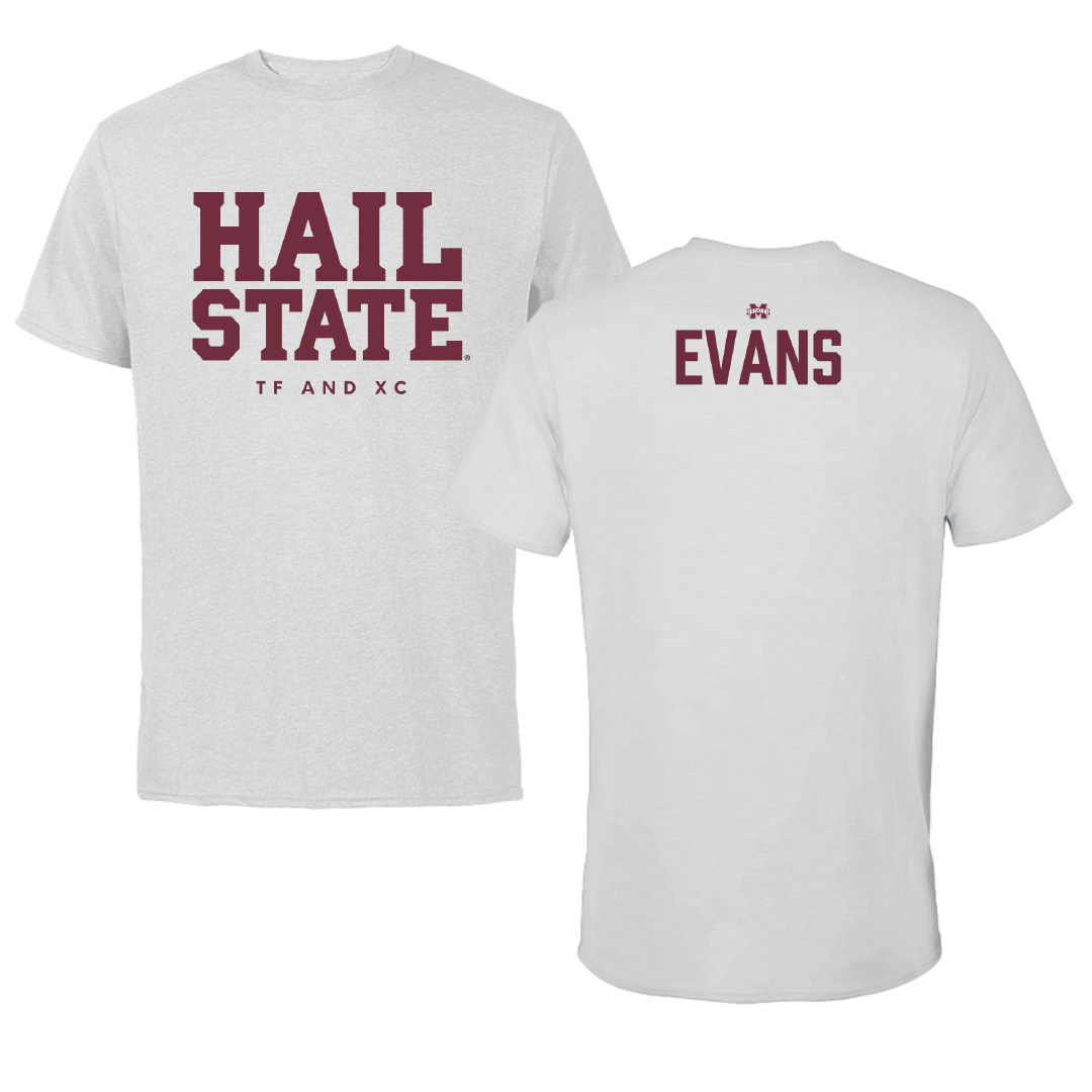 Mississippi State University TF and XC Solid Athletic Gray Performance Tee - Kai Evans