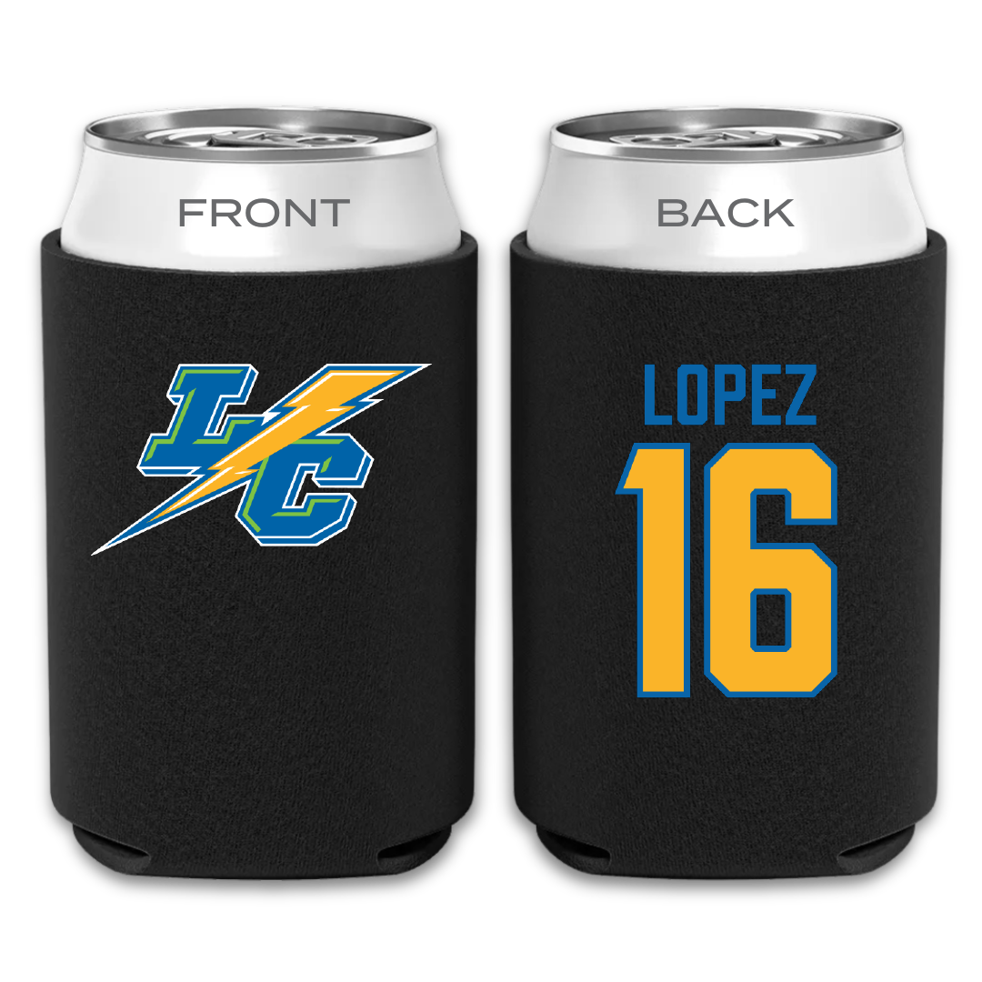 Lehman College Softball Black Can Cooler - #16 Crystal Lopez
