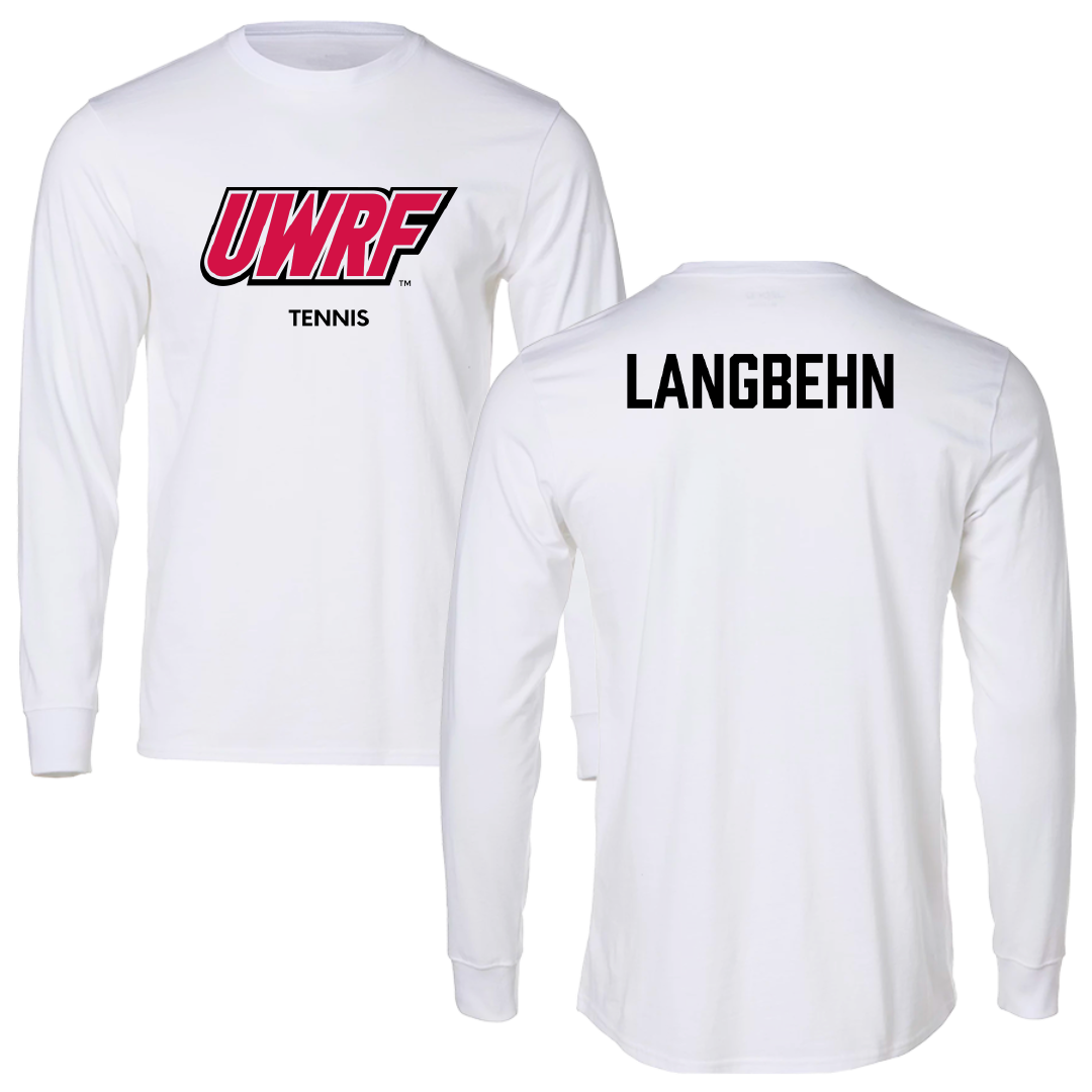 University of Wisconsin-River Falls Tennis (W) White Long Sleeve - Alicia Langbehn