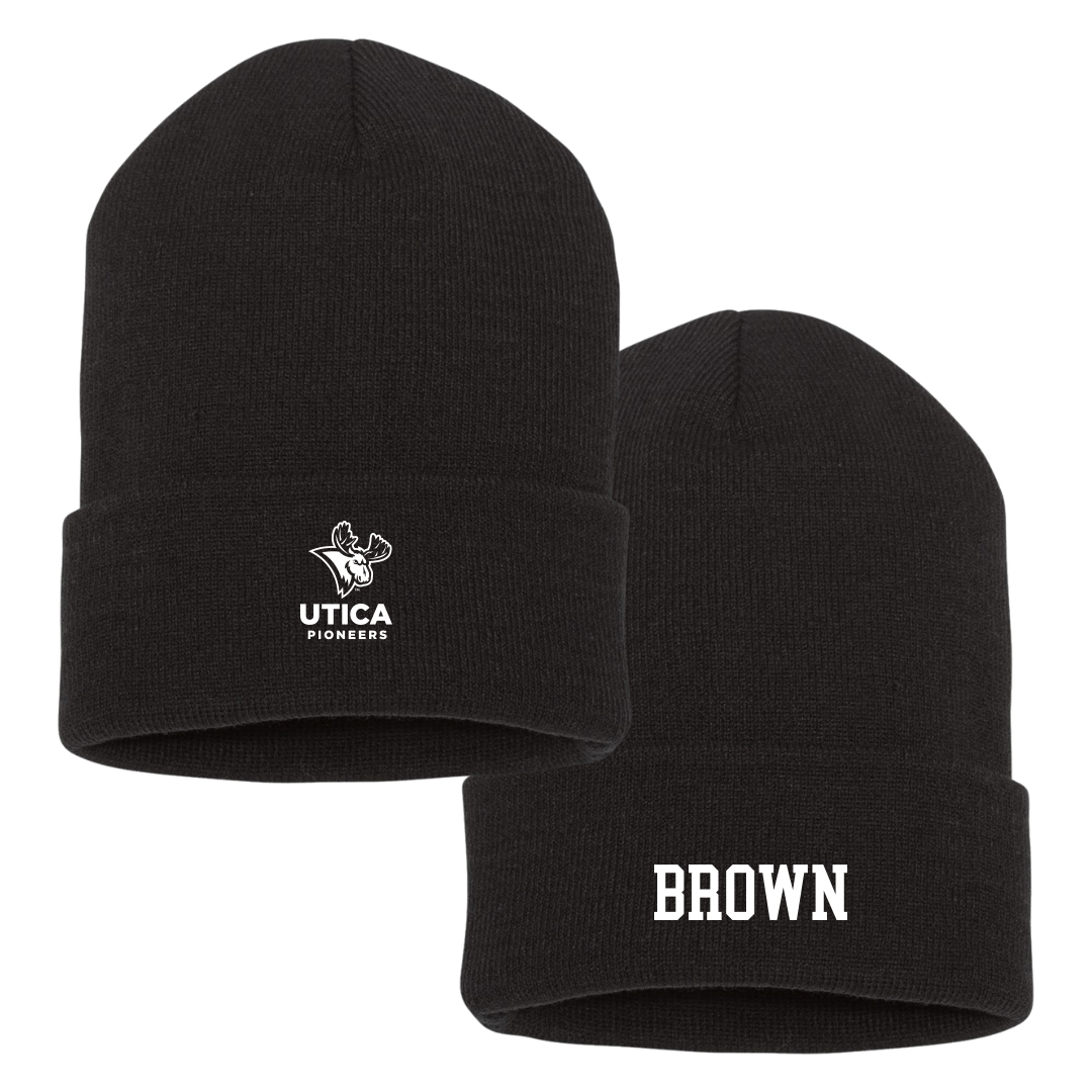 Utica University TF and XC Black Beanie - Zach Brown