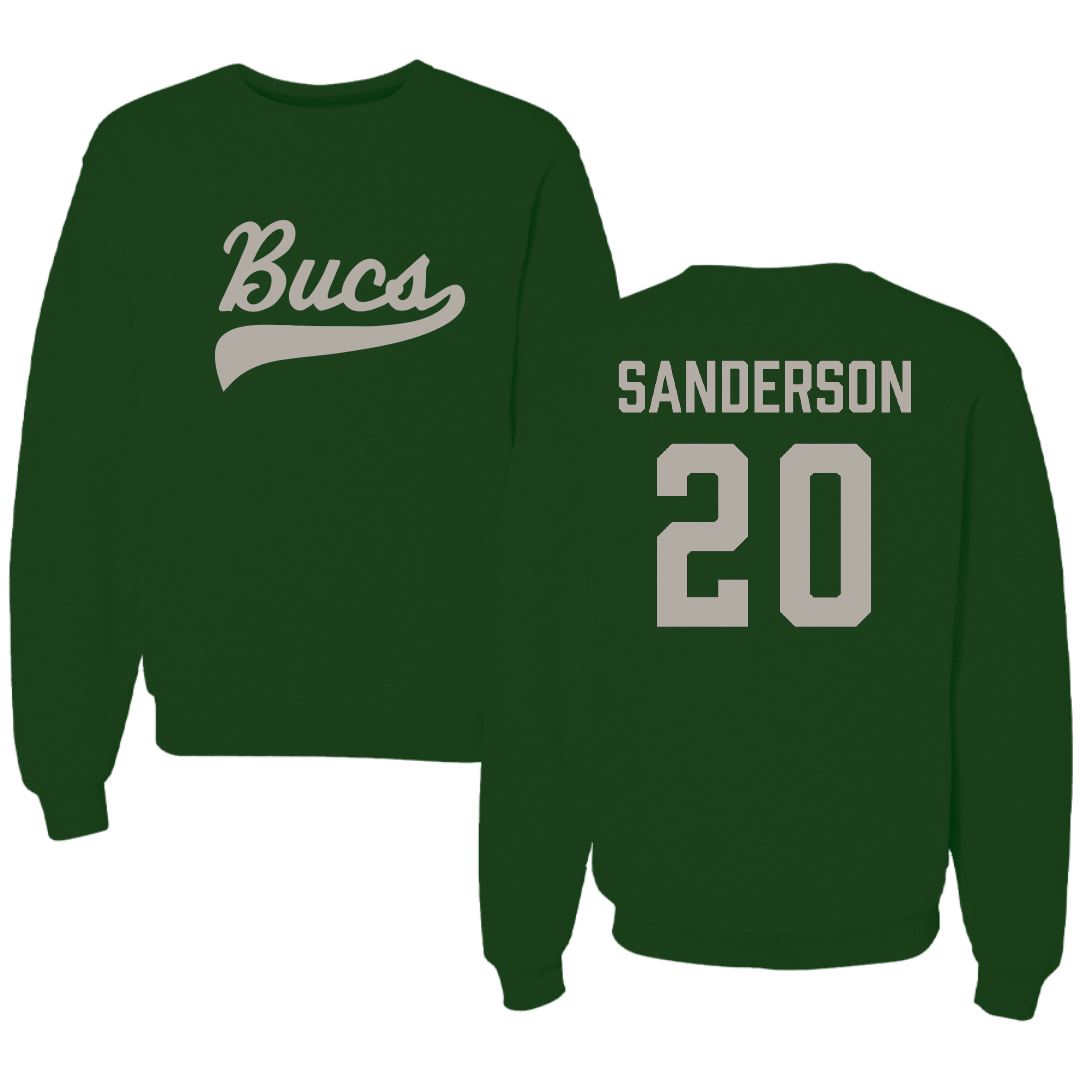 Shelton State Community College Baseball Forest Green Crewneck - #20 Jack Sanderson