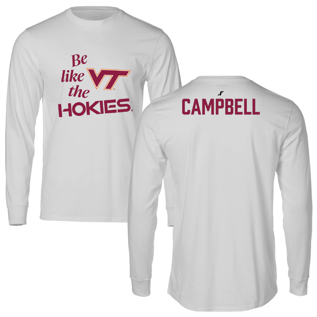 Virginia Tech Wrestling Light Gray Be Like Us Long Sleeve - Dillon Campbell