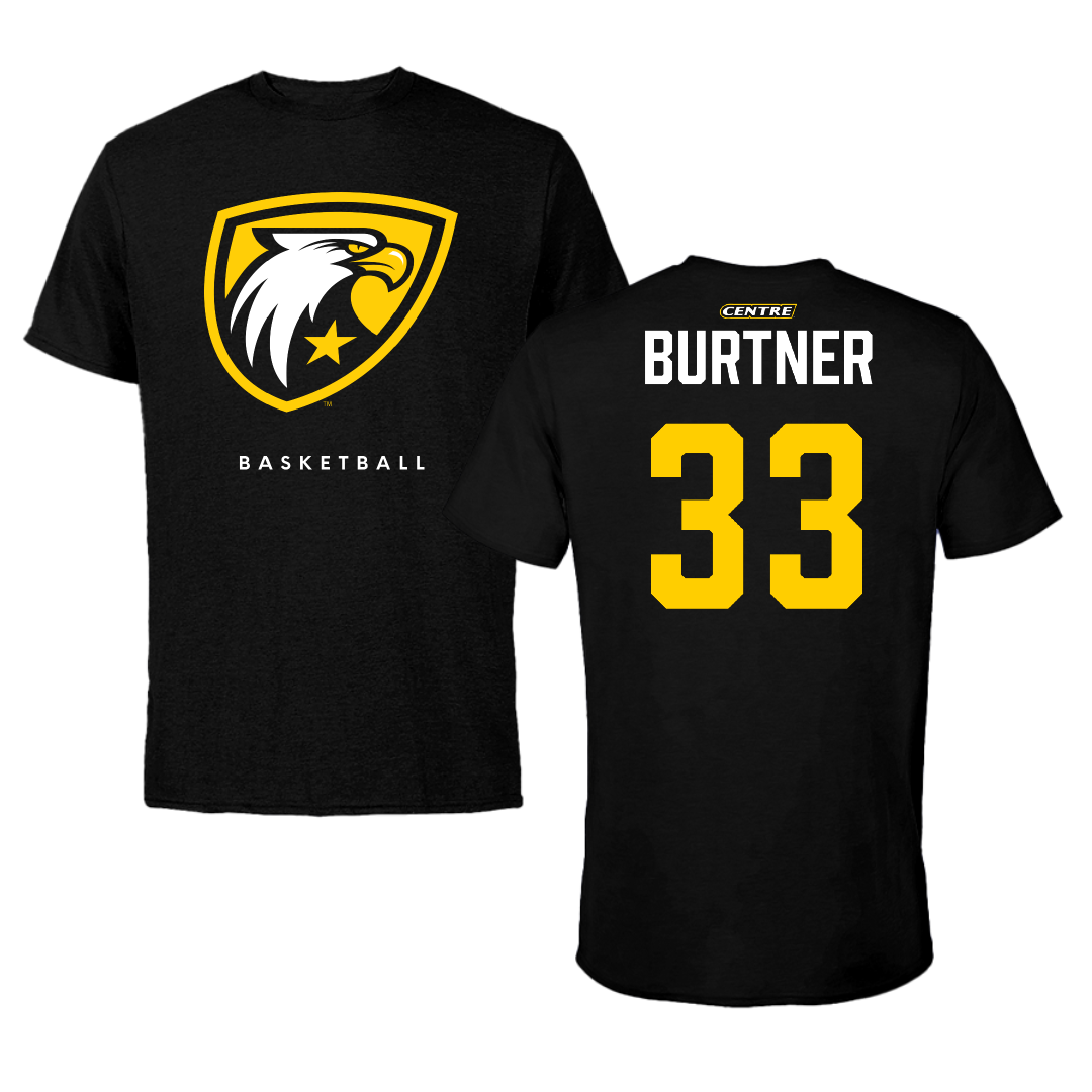 Centre College Basketball (M) Black Tee - #33 Max Burtner