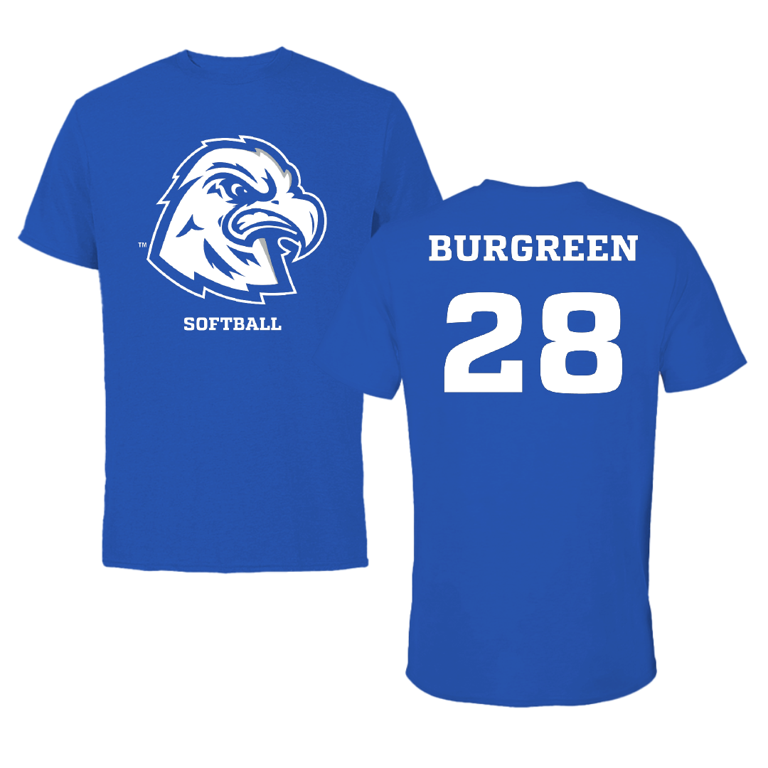 Calhoun Community College Softball Blue Tee - #28 Emily Burgreen