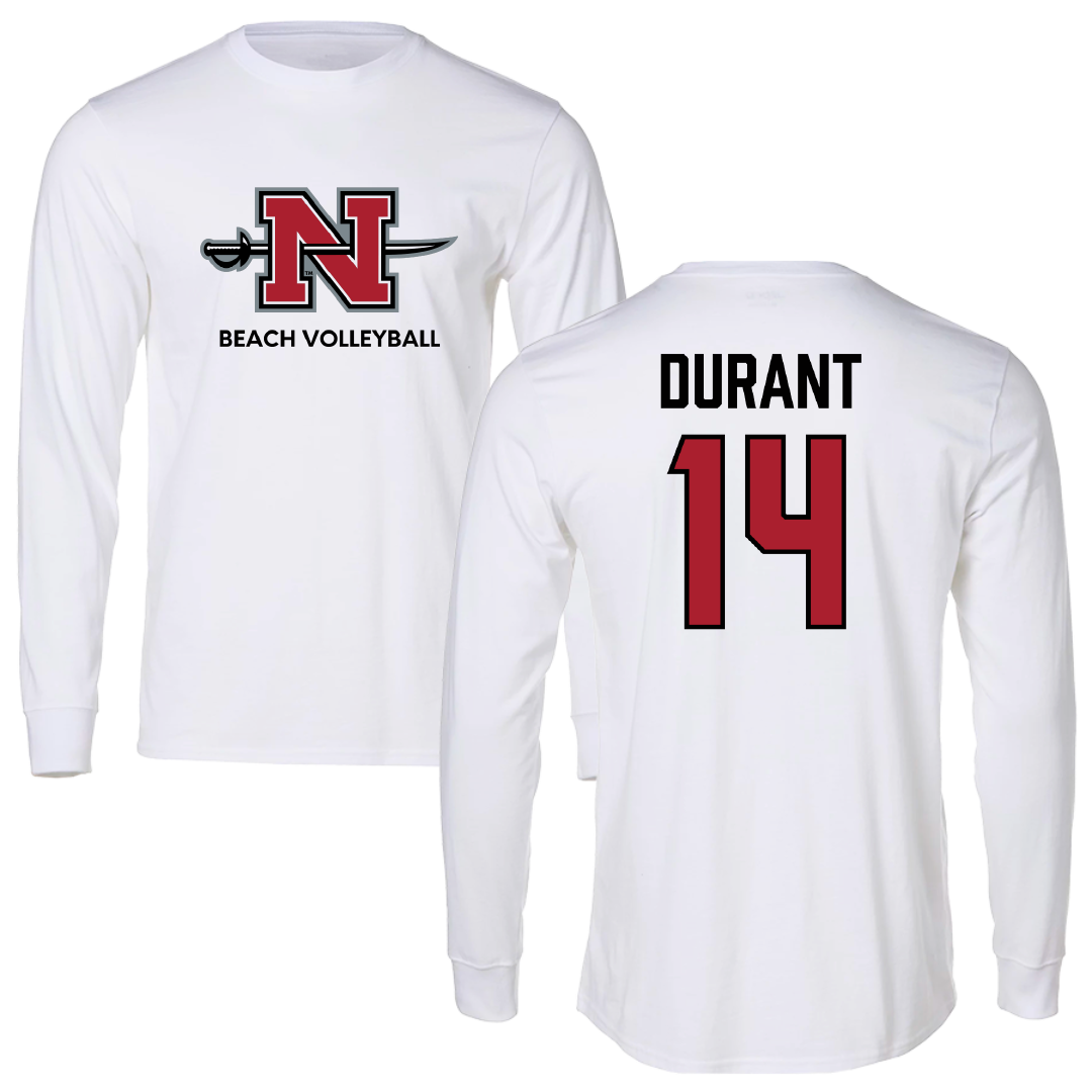 Nicholls State University Beach Volleyball White Long Sleeve - #14 Bethanie Durant
