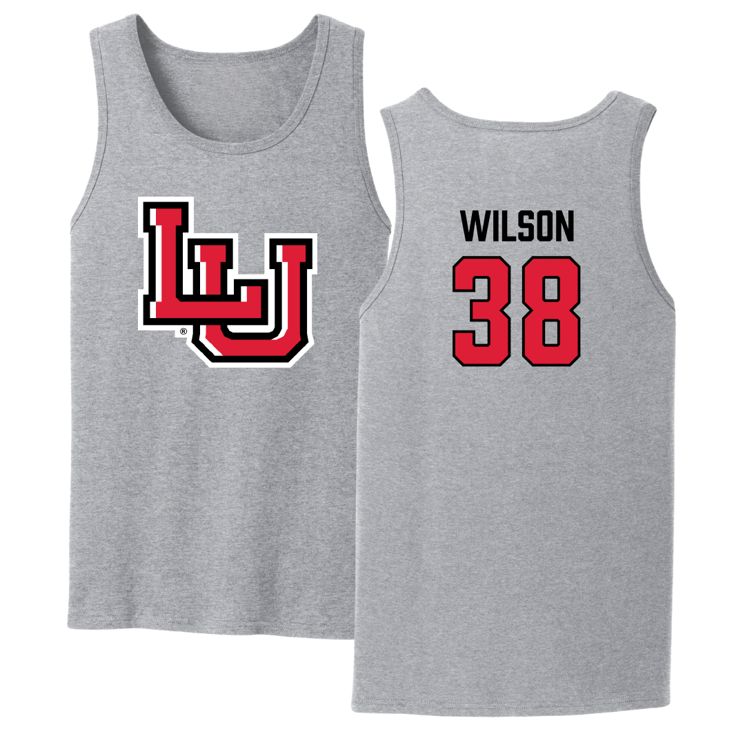 Lamar University Baseball Sport Gray Tank Top - #38 Tanner Wilson