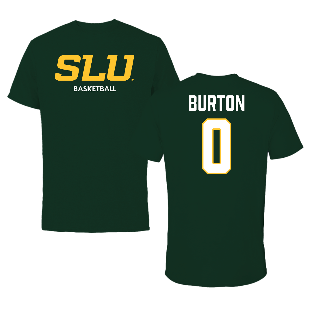 Southeastern Louisiana University Basketball (M) Forest Green Tee - #0 Kameron Burton