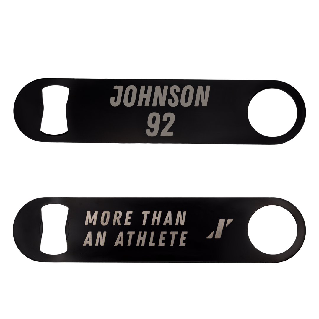 Nicholls State University Football Black Bottle Opener - #92 Joshua Johnson