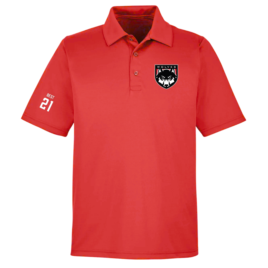 Western Oregon University Basketball (M) Red Polo - #21 Ty Best