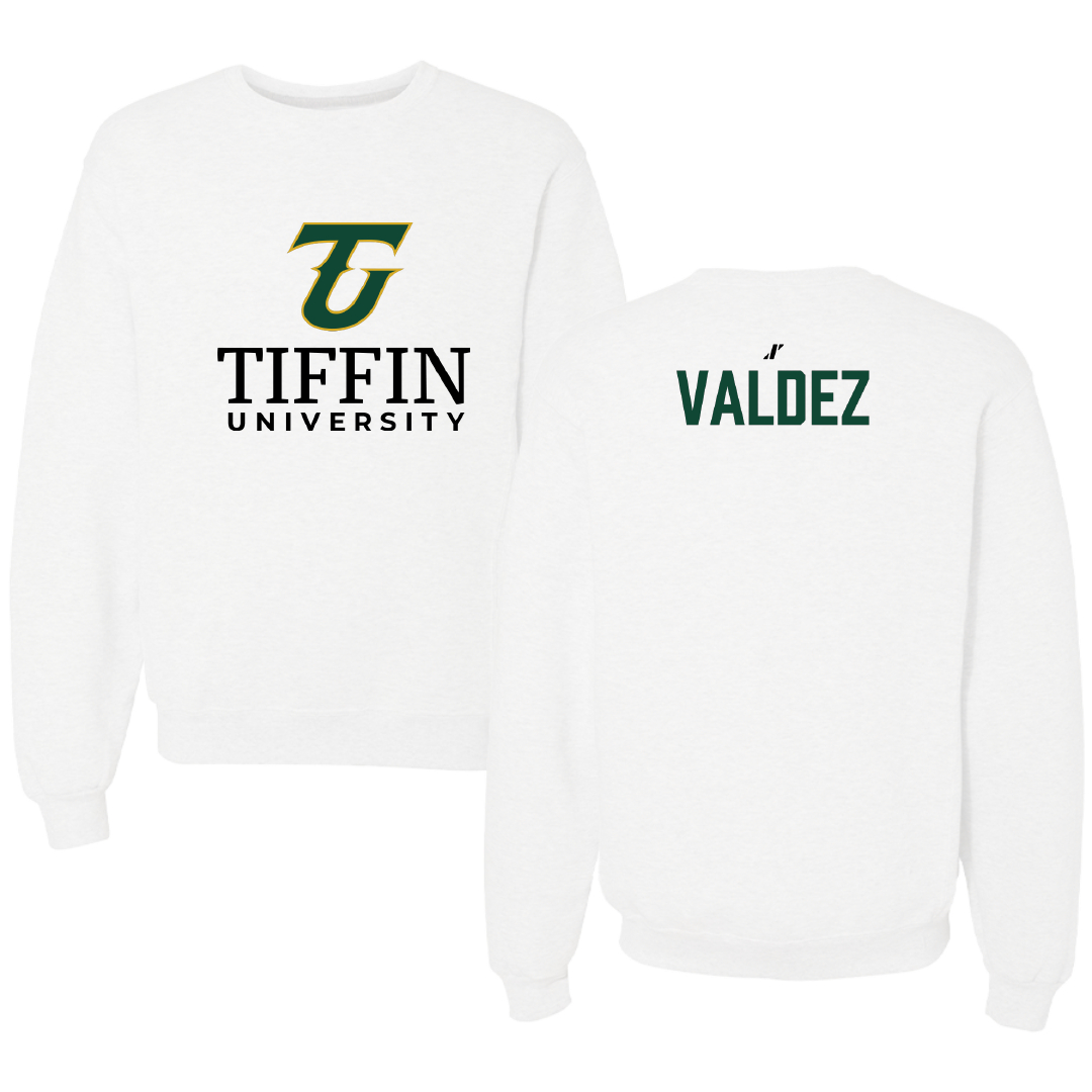 Tiffin University Wrestling White Crewneck - Isaac Valdez