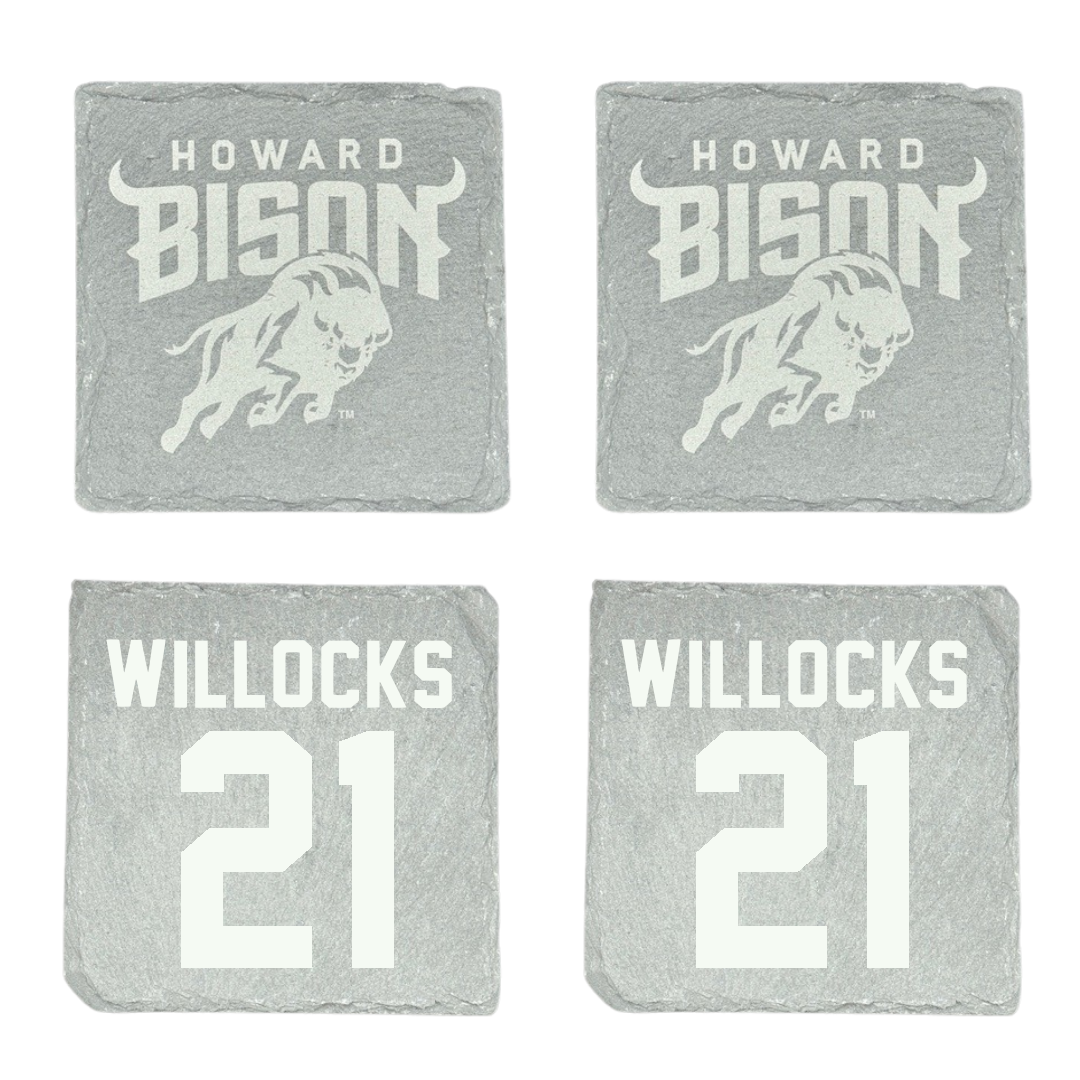 Howard University Lacrosse (W) Stone Coaster (4 Pack)  - #21 Madeline Willocks