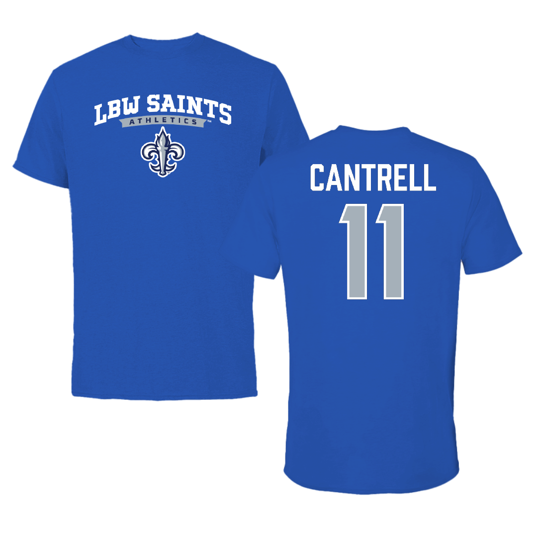 Lurleen B. Wallace Community College Baseball Blue Tee - #11 Brock Cantrell