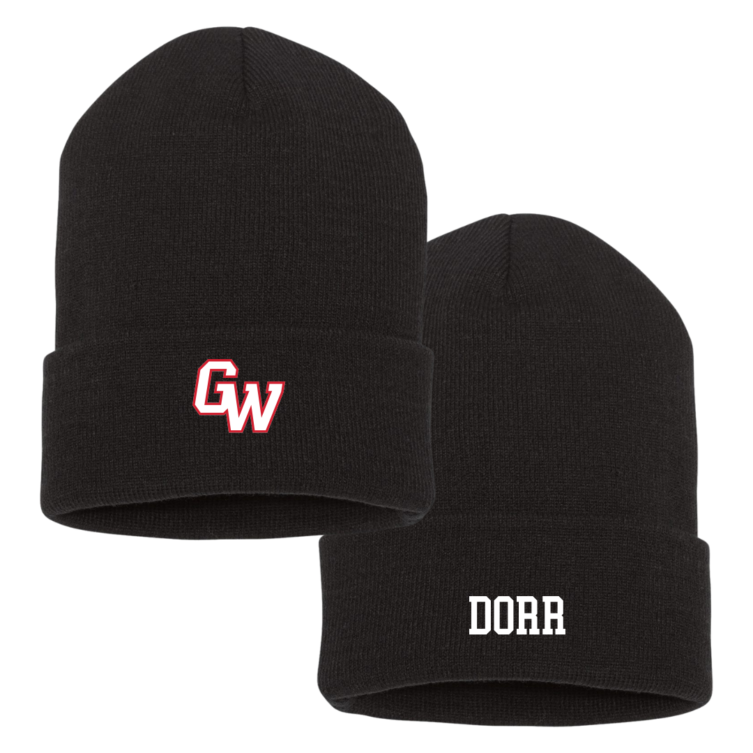 Gardner-Webb University Football Black Beanie - #18 Jackson Dorr