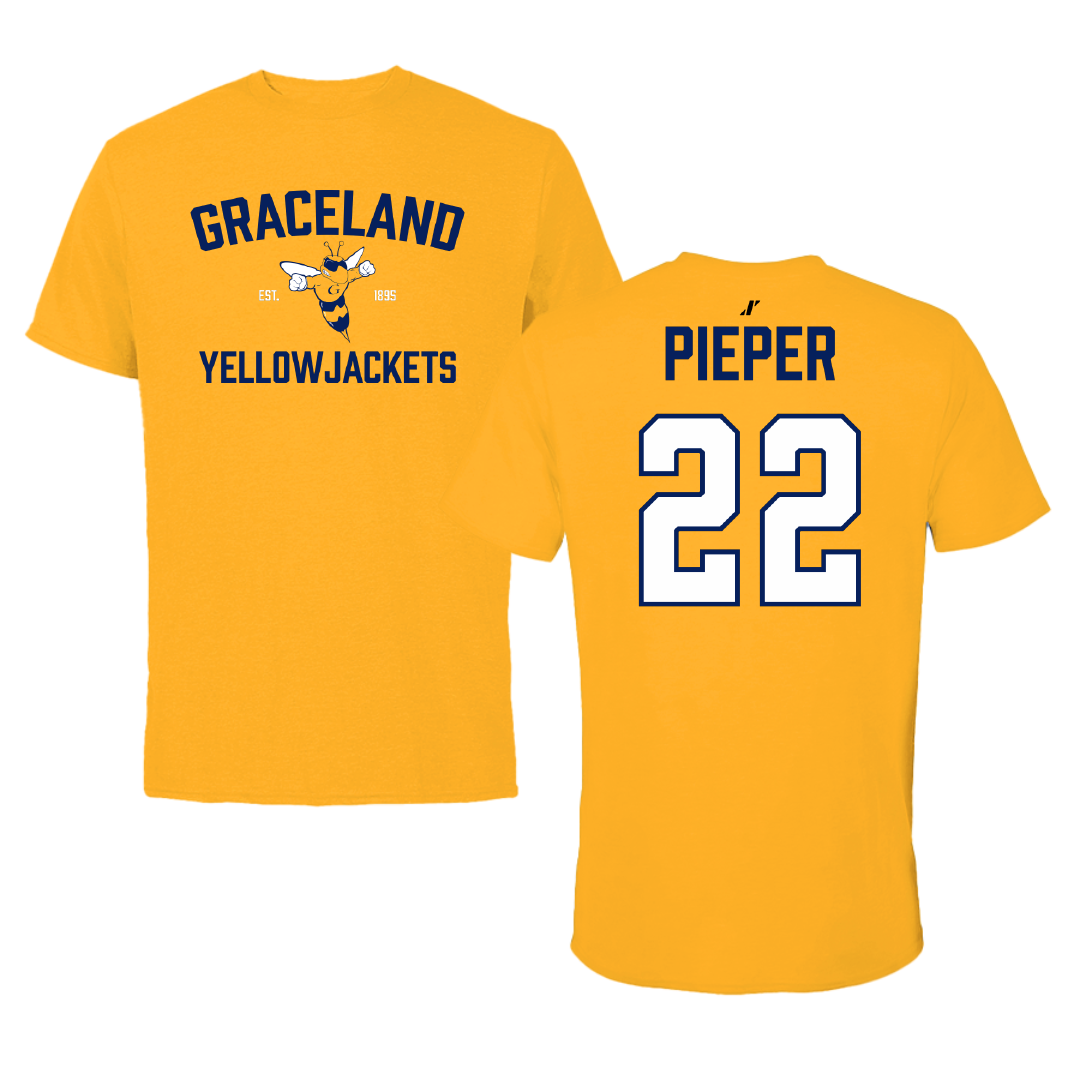 Graceland University Softball Gold General Tee - #22 Paige Pieper