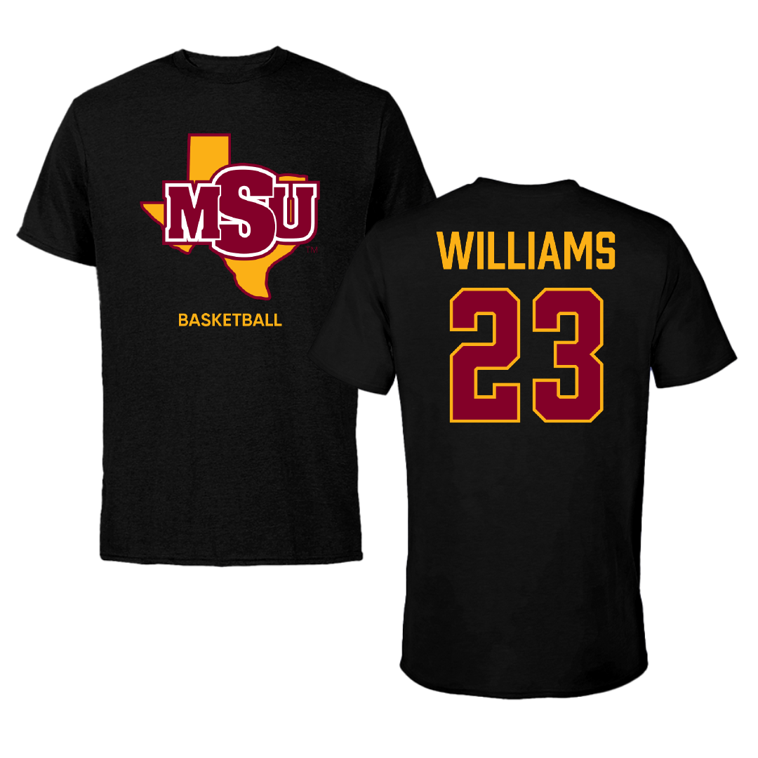 Midwestern State University Basketball (W) Black Tee - #23 Aniya Williams