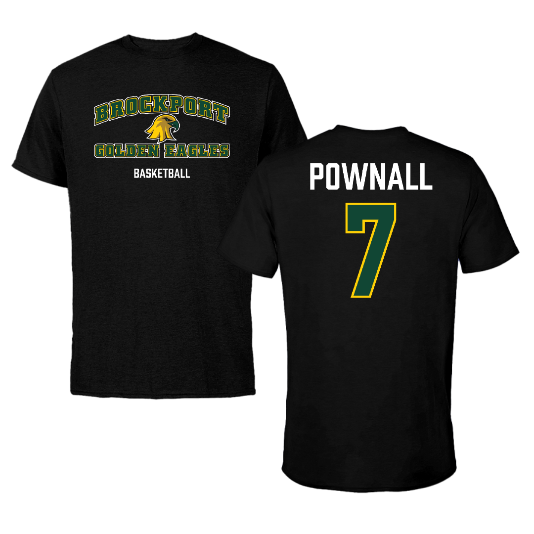 SUNY Brockport Basketball (M) Black Tee - #7 Cameron Pownall