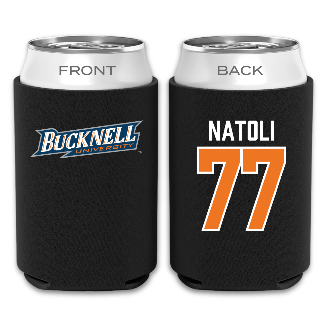 Bucknell University Football Black Can Cooler - #77 Nathan Natoli