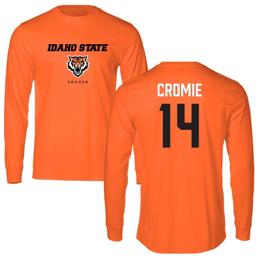 Idaho State University Soccer Orange Performance Long Sleeve - #14 Nolyn Cromie