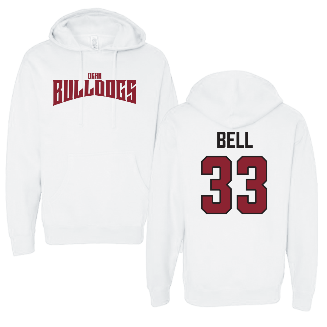 Dean College Volleyball White Classic Hoodie - #33 Madeline Bell
