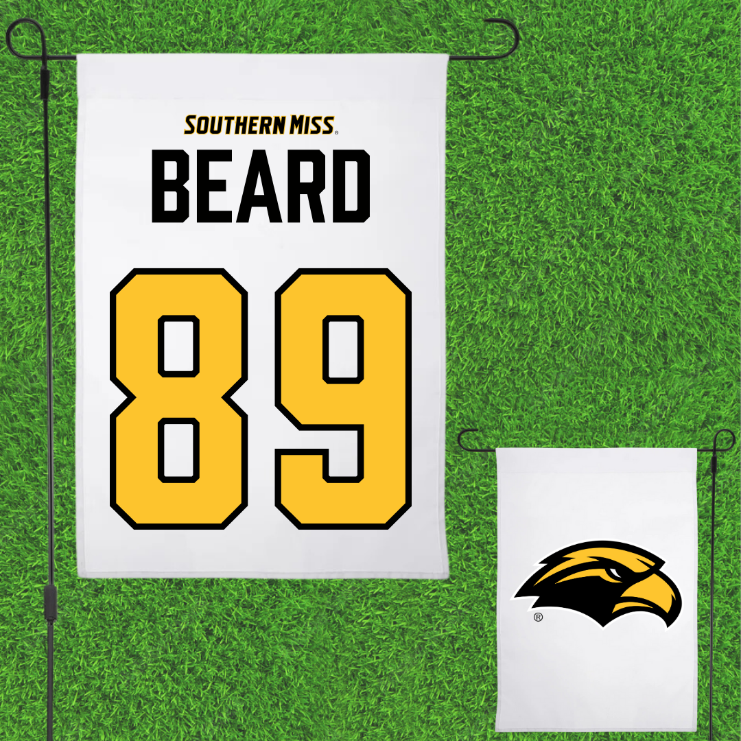 The University of Southern Mississippi Football White Garden Flag - #89 Luke Beard