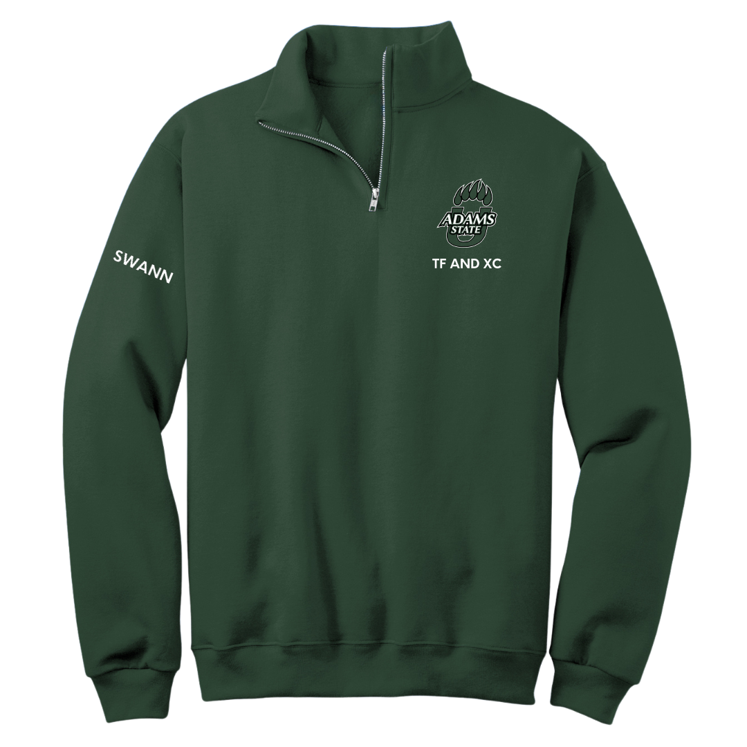 Adams State University TF and XC Forest Green Quarter-Zip - Micah Swann