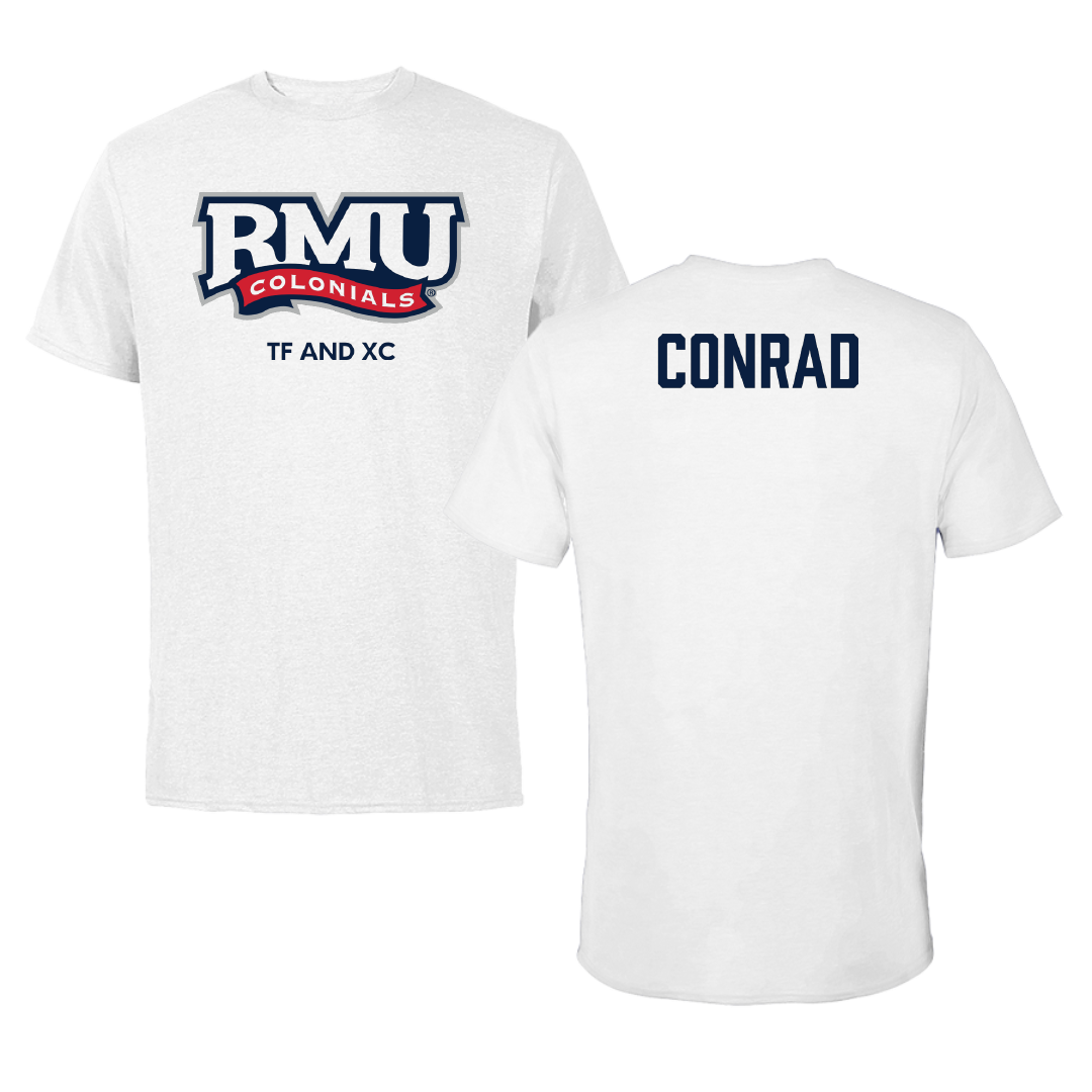 Robert Morris University TF and XC White Tee - Madison Conrad