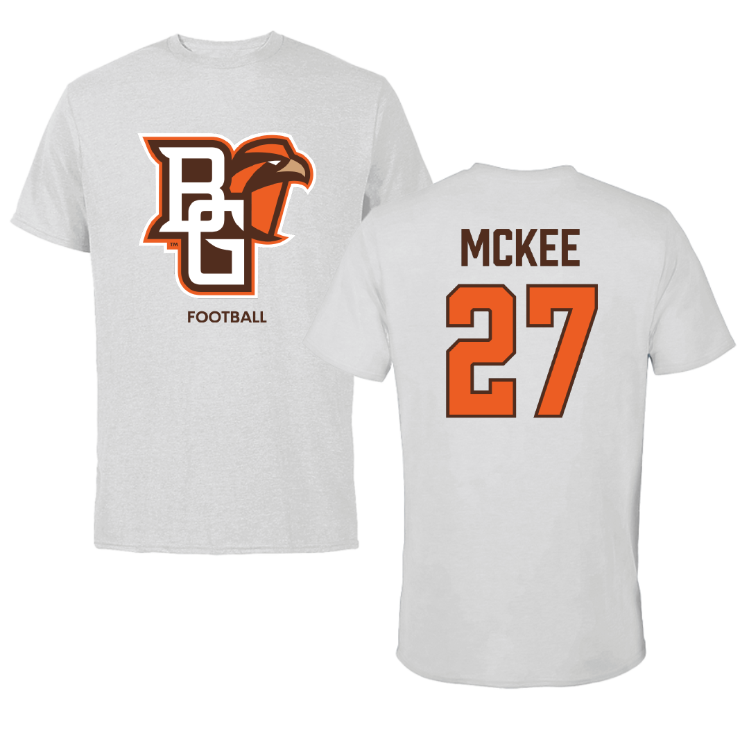 Bowling Green State University Football Light Gray Tee - #27 Treyton McKee