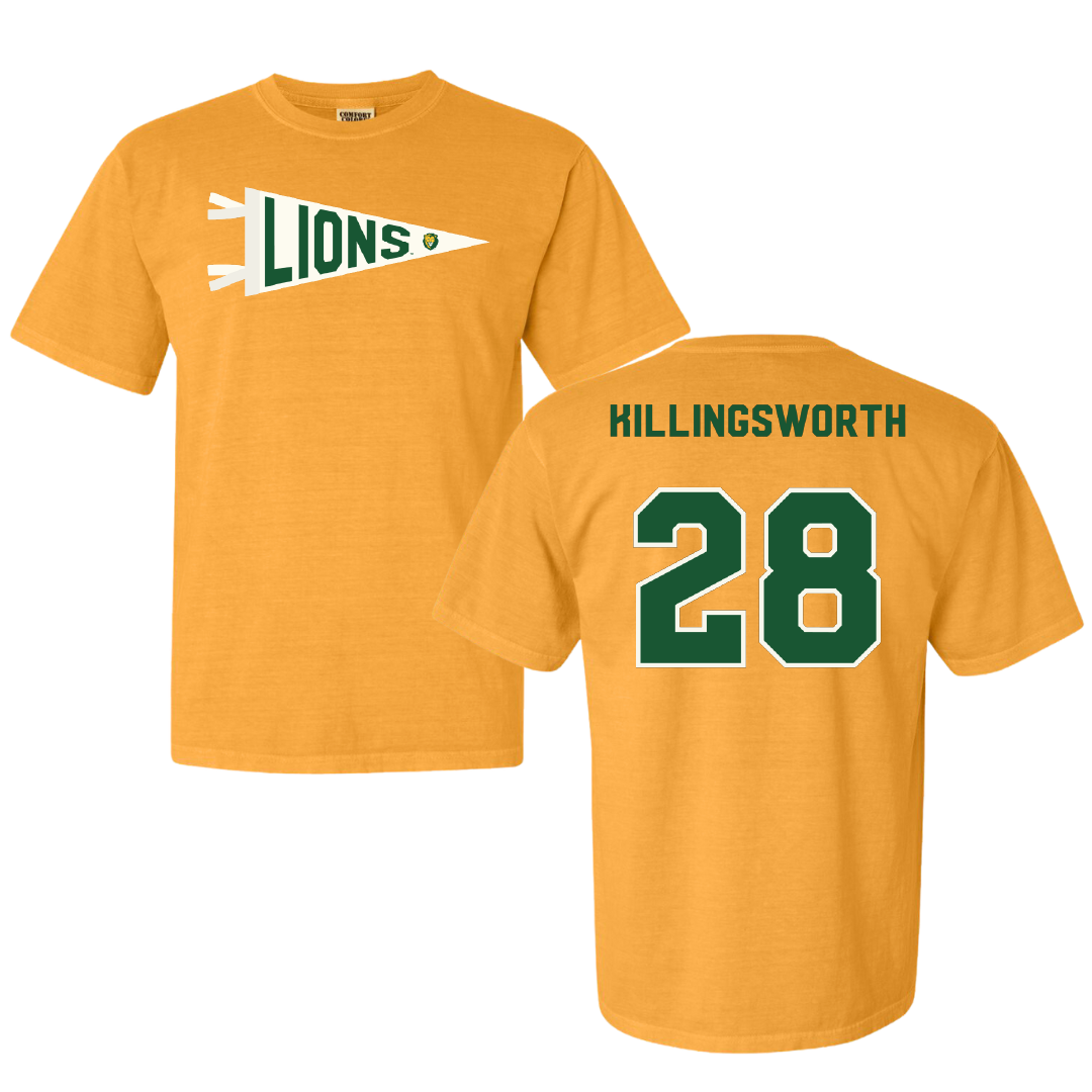 Southeastern Louisiana University Baseball Gold Pennant Comfort Colors Tee - #28 Jake Killingsworth