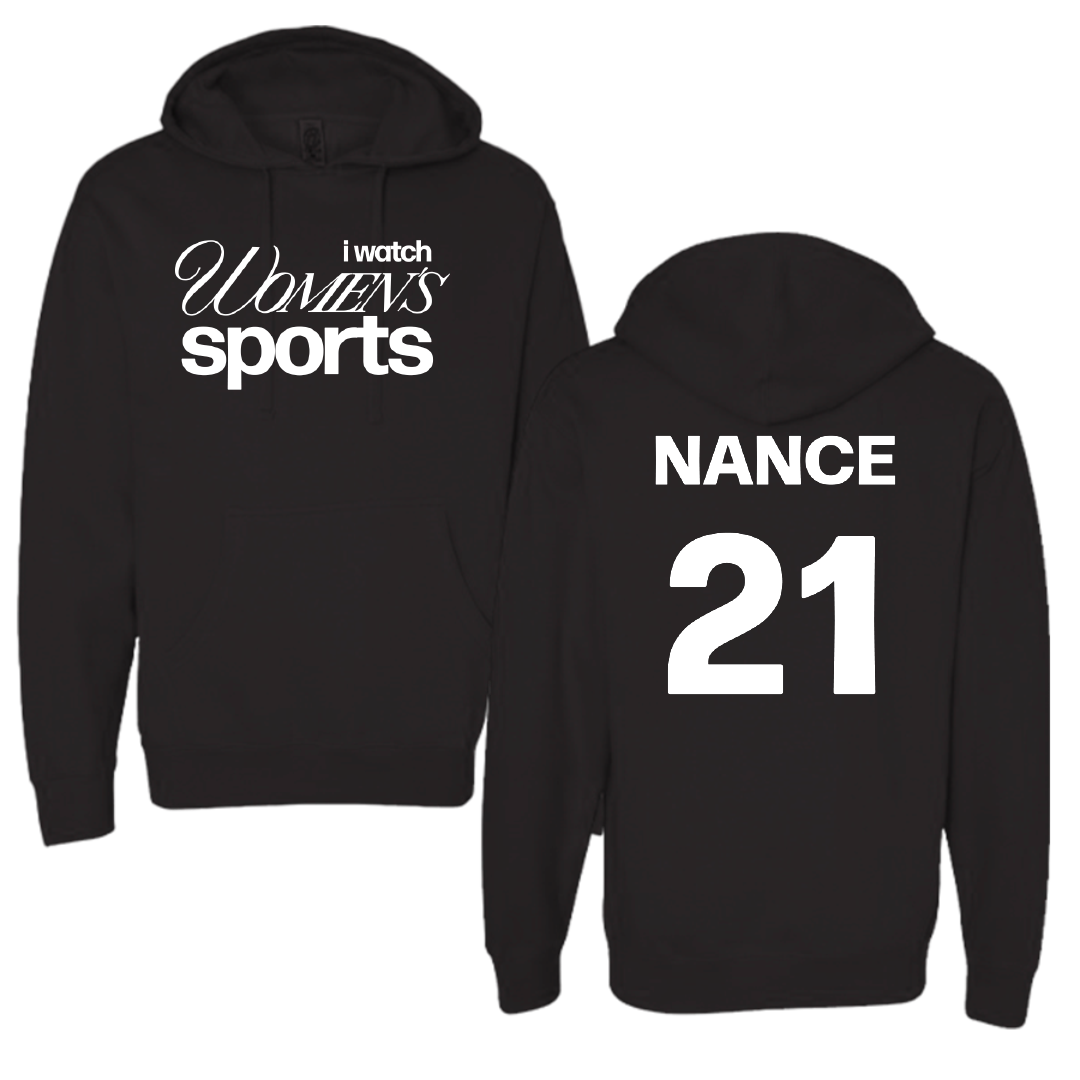 Northeastern State University Softball Black WHM Hoodie - #21 Madison Nance