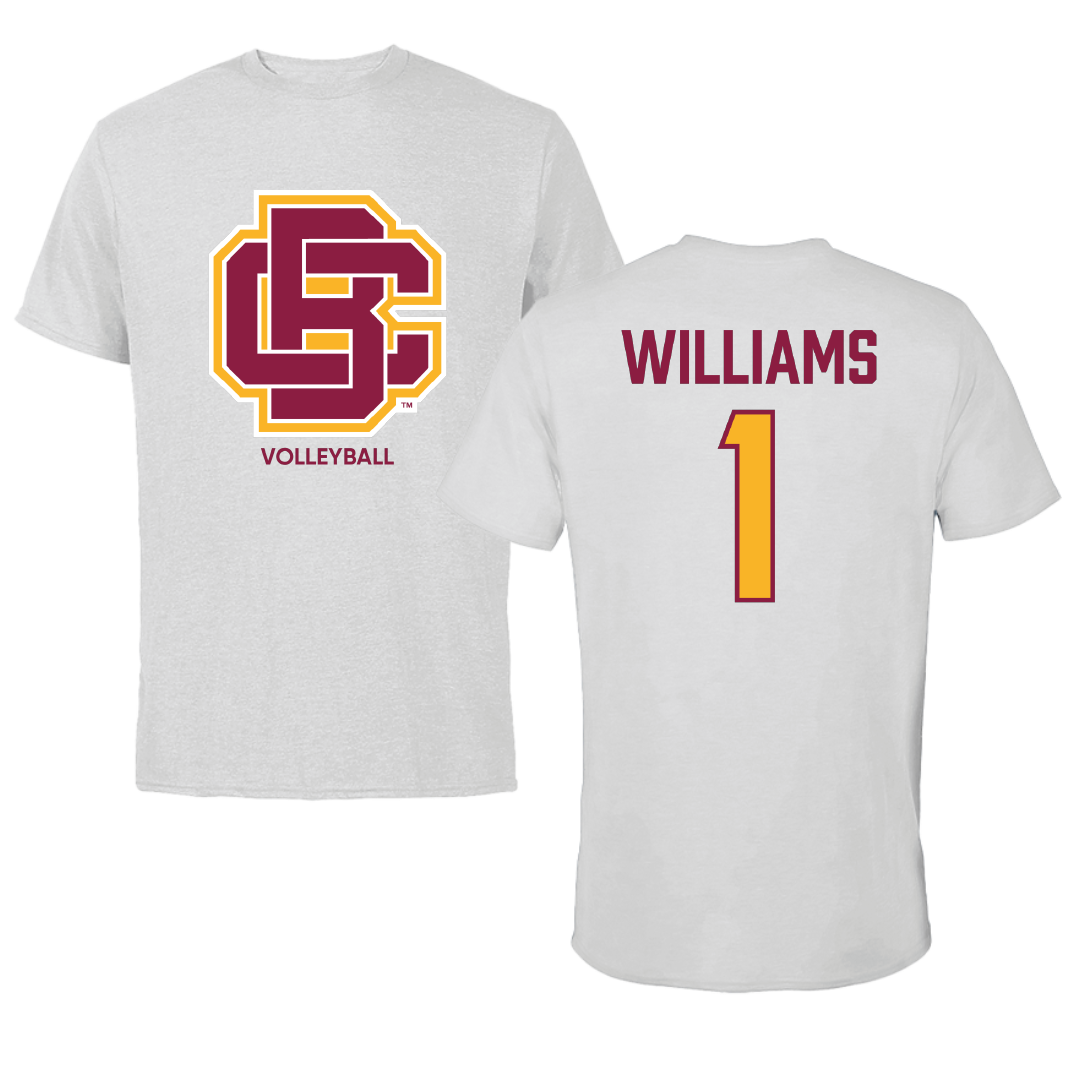 Bethune-Cookman University Volleyball (W) Light Gray Performance Tee - #1 Kaleigh Williams