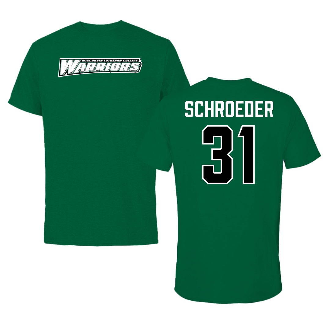 Wisconsin Lutheran College Soccer Green Performance Tee - #31 Sam Schroeder