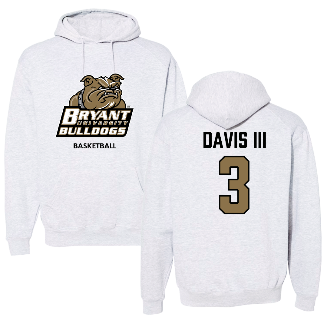 Bryant University Basketball (M) Light Gray Hoodie - #3 Aaron Davis III