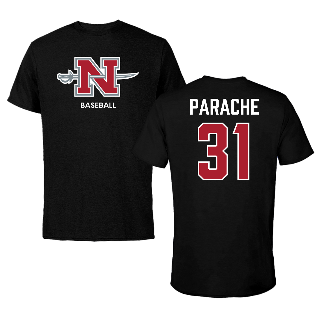 Nicholls State University Baseball Black Mascot Tee - #31 Nuno Parache