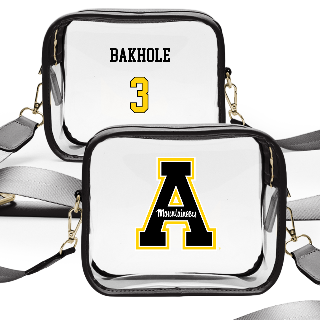 Appalachian State University Football Black Clear Stadium Bag - #3 Joseph Bakhole