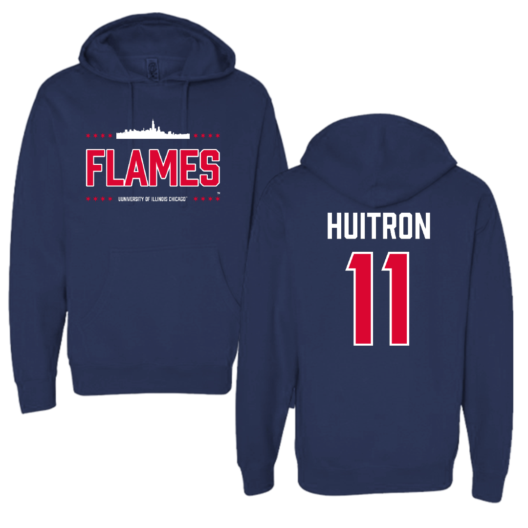 UIC Soccer Navy General Hoodie - #11 Preston Huitron