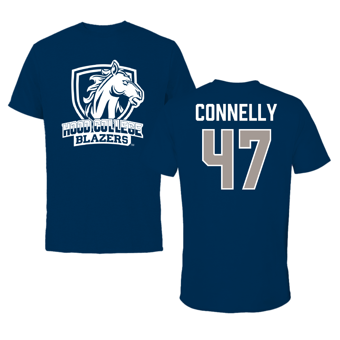 Hood College Lacrosse (M) Navy Performance Tee - #47 Ronald Connelly