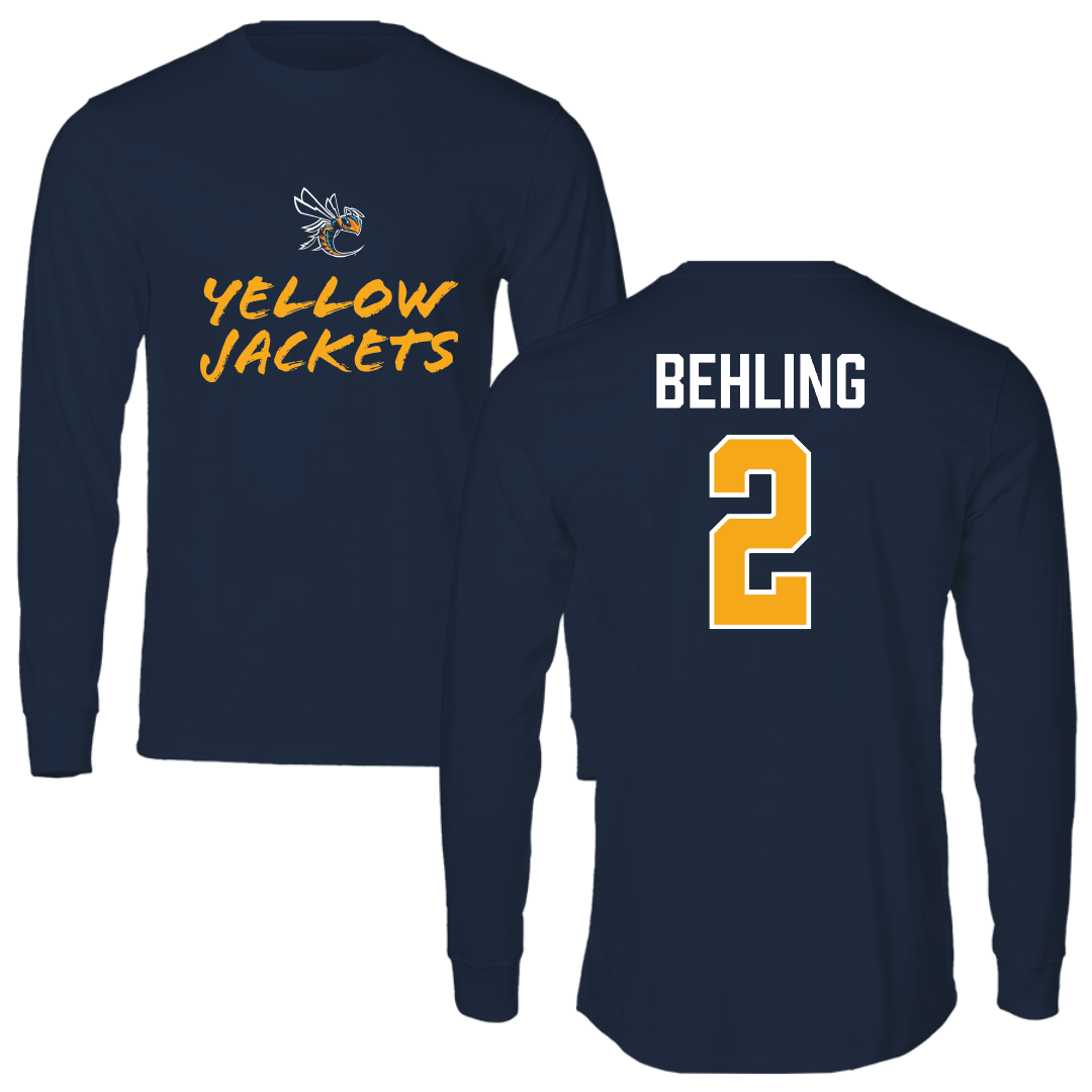 Cedarville University Basketball Navy General Long Sleeve - #2 Caitlin Behling