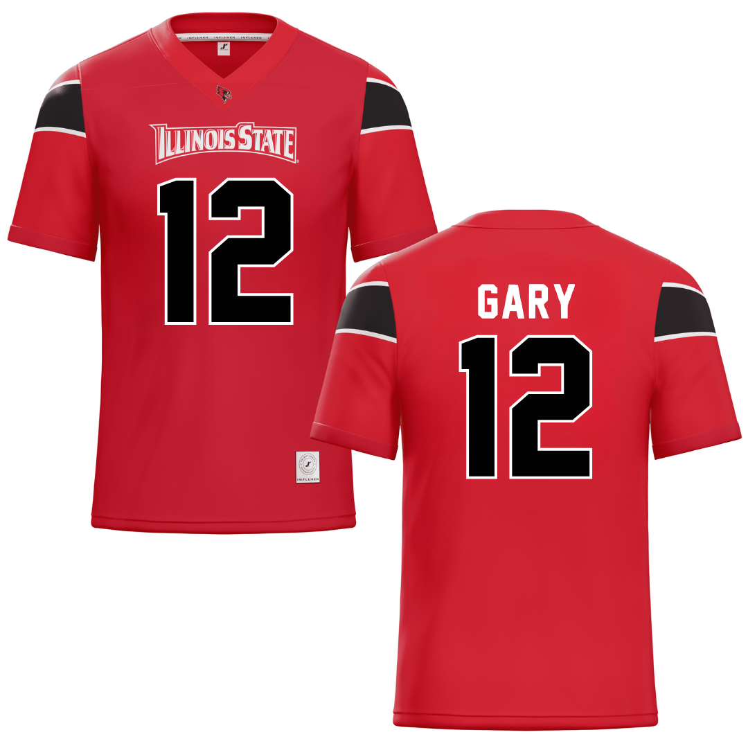 Illinois State University Red Football Jersey - #12 Mar'Quan Gary